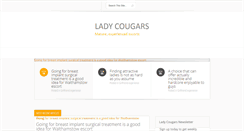 Desktop Screenshot of lady-cougar.com